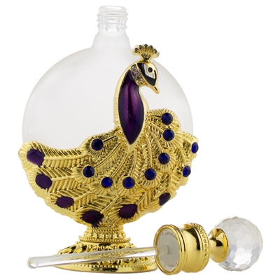 <center> 1oz. Gold Purple Peacock Dab Bottle  </center>