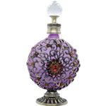 <center>1 oz. Floral Purple | Round | Dab  Bottle</center>