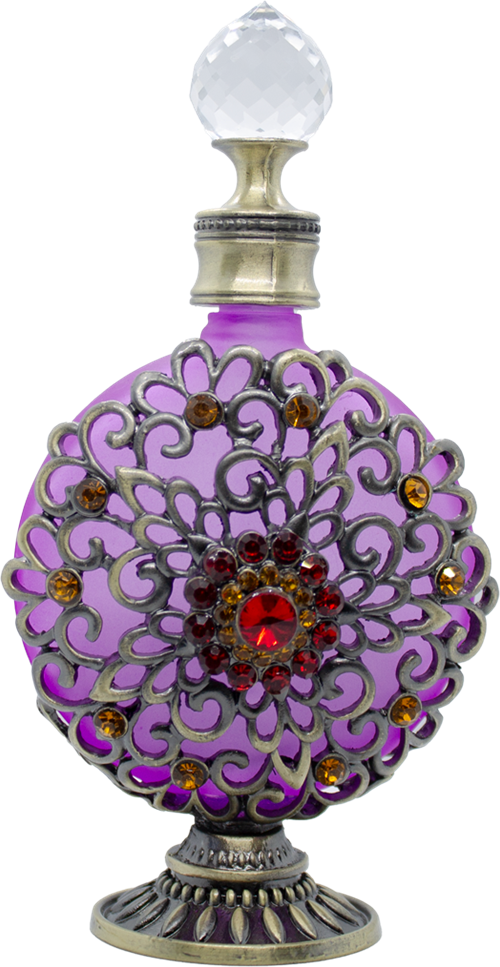 <center>1 oz. Floral Purple | Round | Dab  Bottle</center>