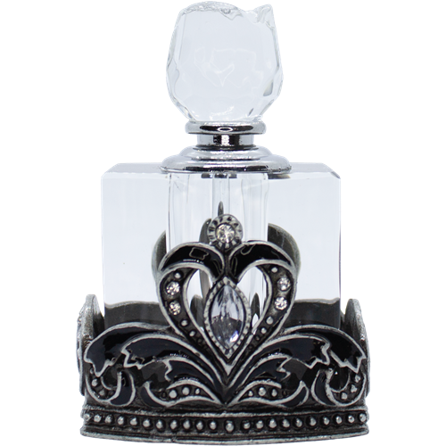 <center>4 ml. Silver Heart | Glass Dab Bottle</center>