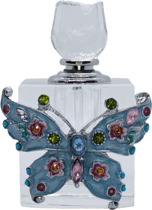 <center>4 ml. Blue Luna Butterfly | Glass Dab Bottle</center>