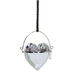 <center> Silver Heart Car Freshener Pendant </center>