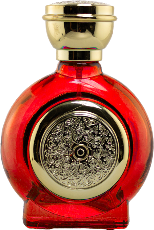 <center> Red Round Bottle w/ Gold Spray </center>